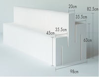 Concertina Multilevel Display Unit- White