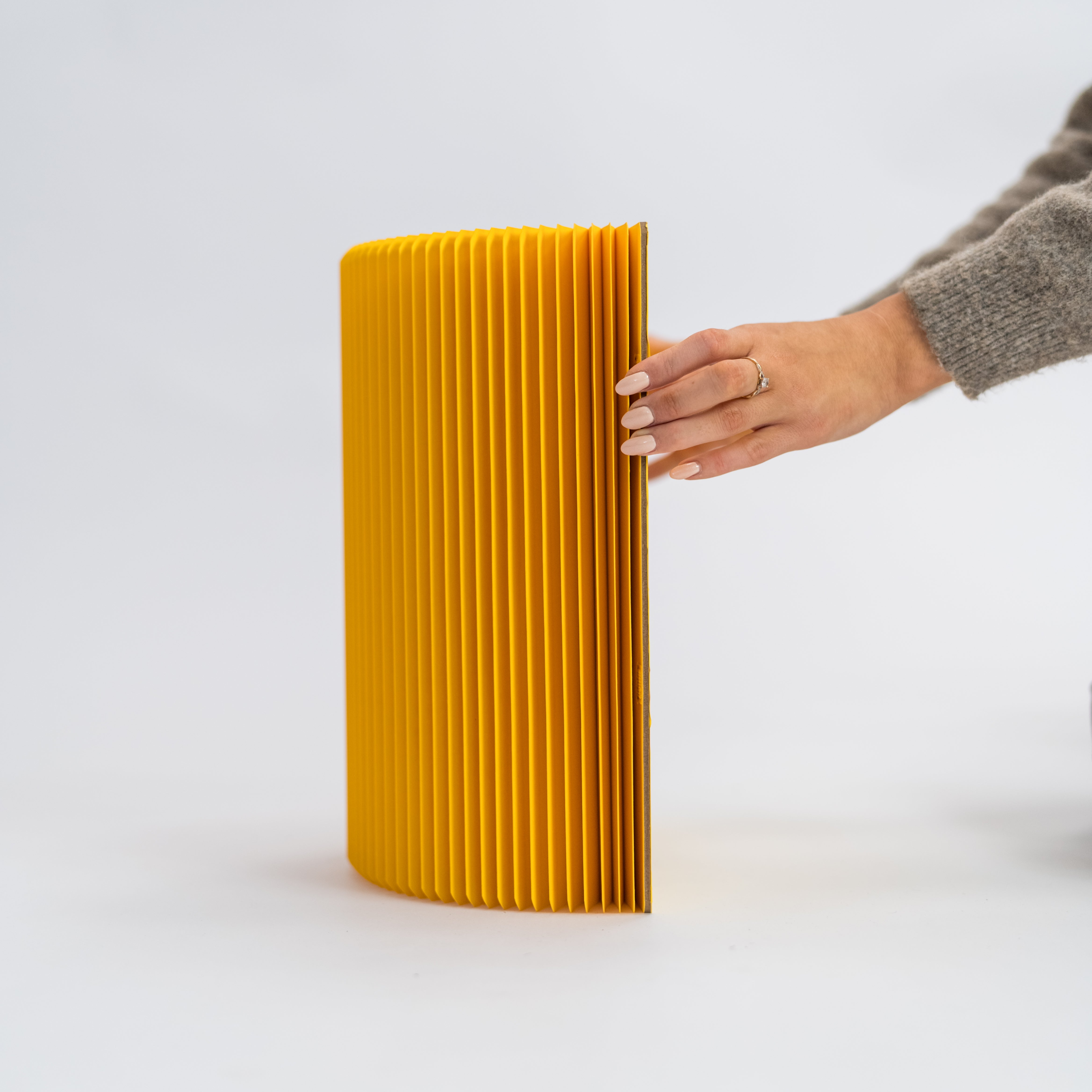 Concertina Paper Stool - Yellow