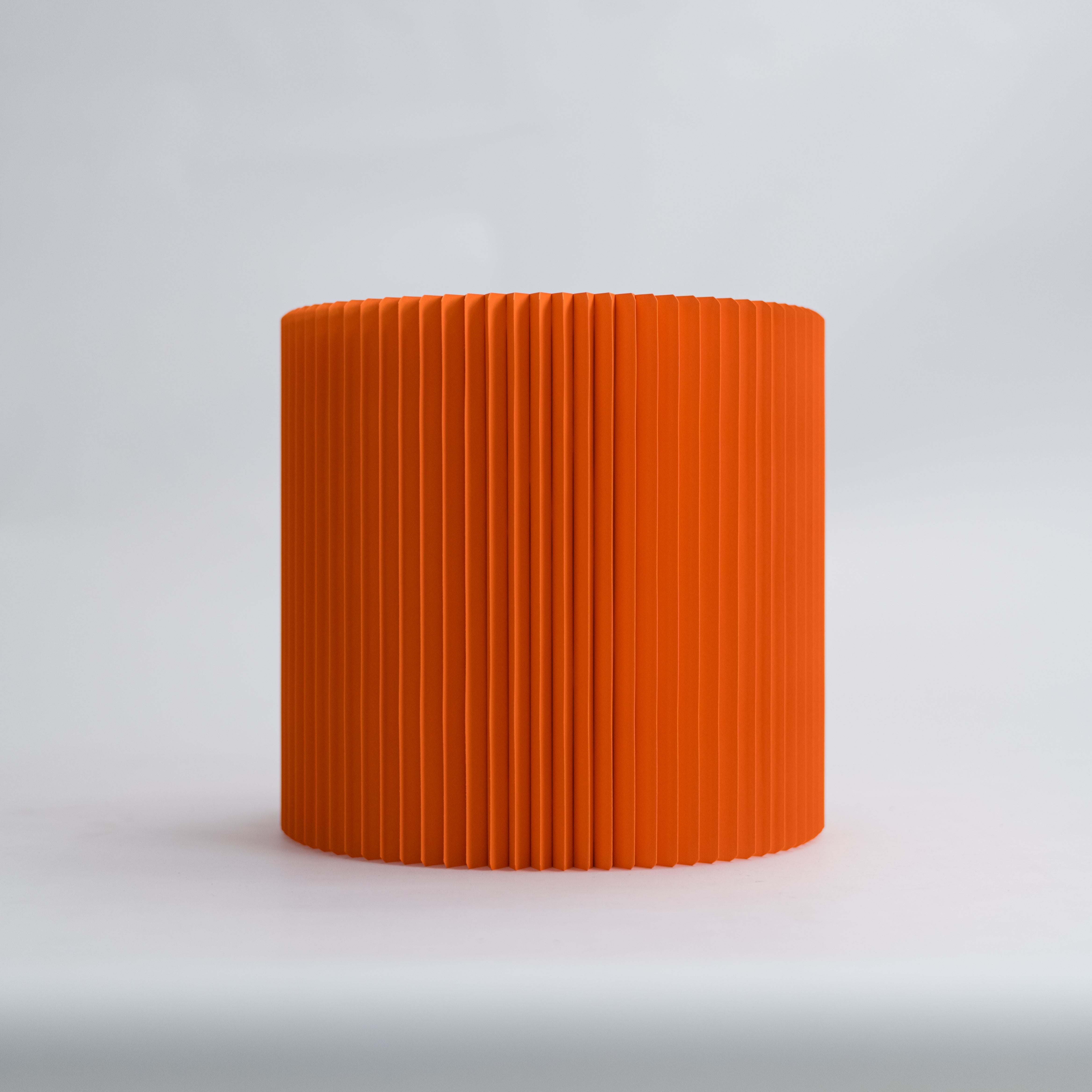 Foldable Circular Paper Table - Orange
