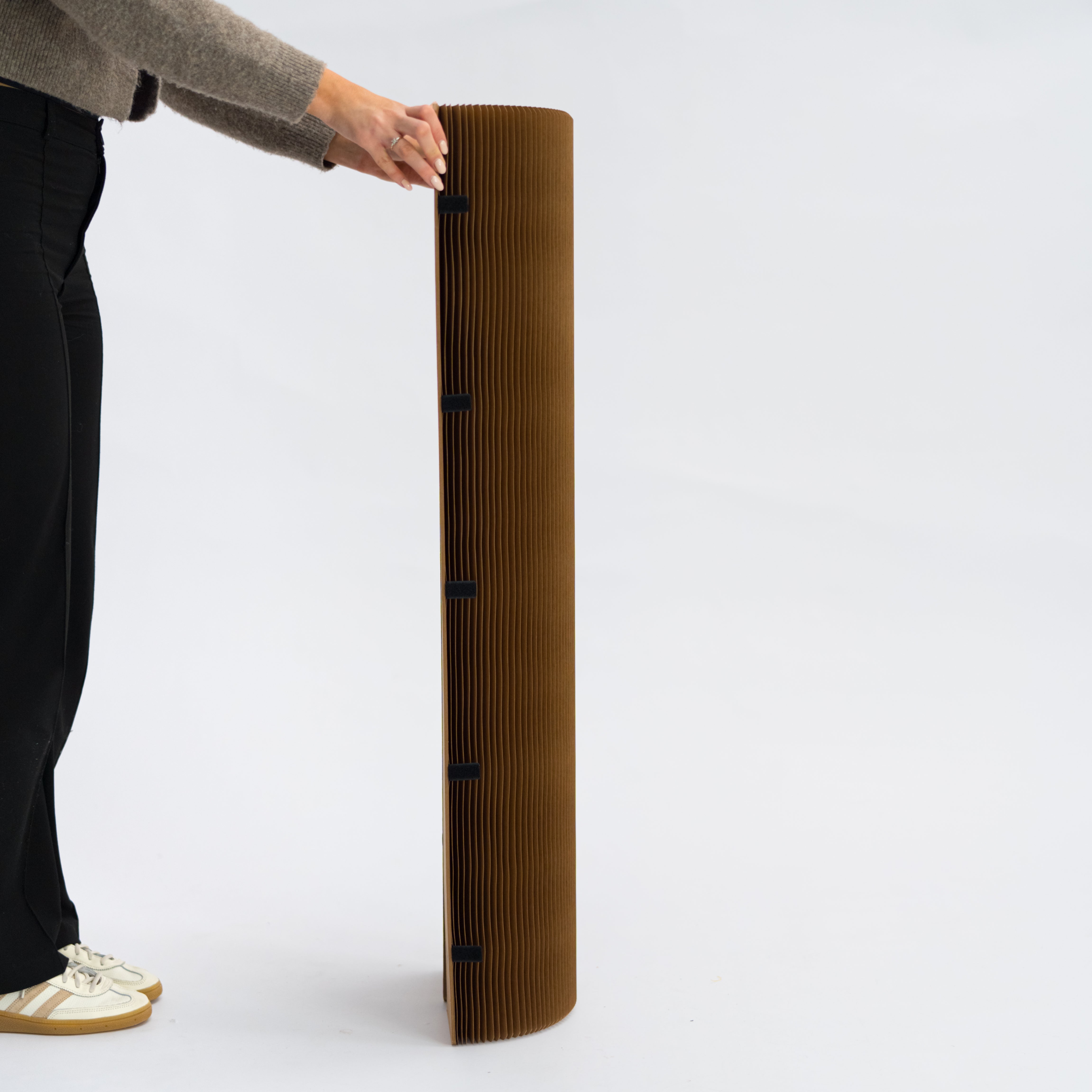 Pillar Display Table - Brown