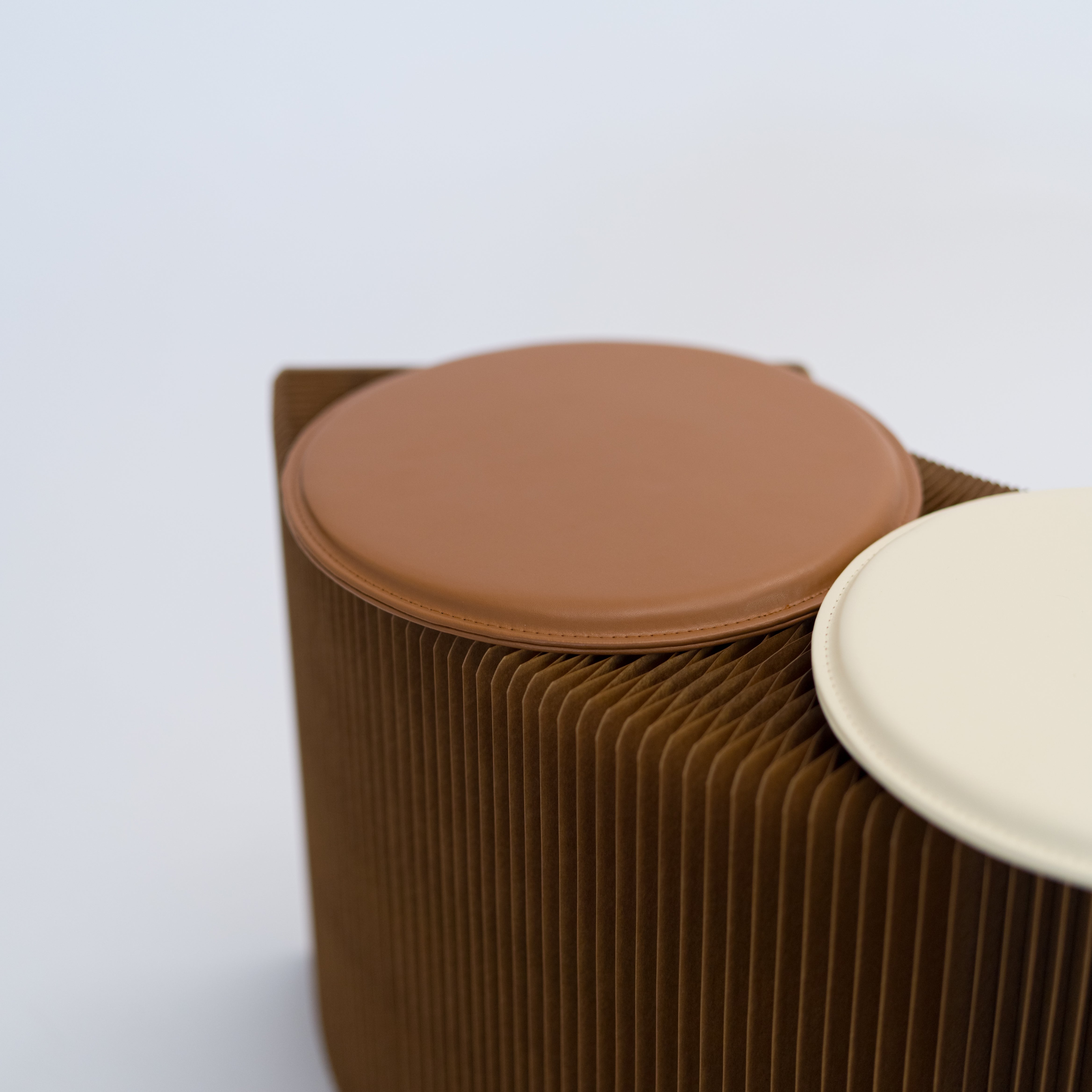 Foldable Paper Bench - Brown