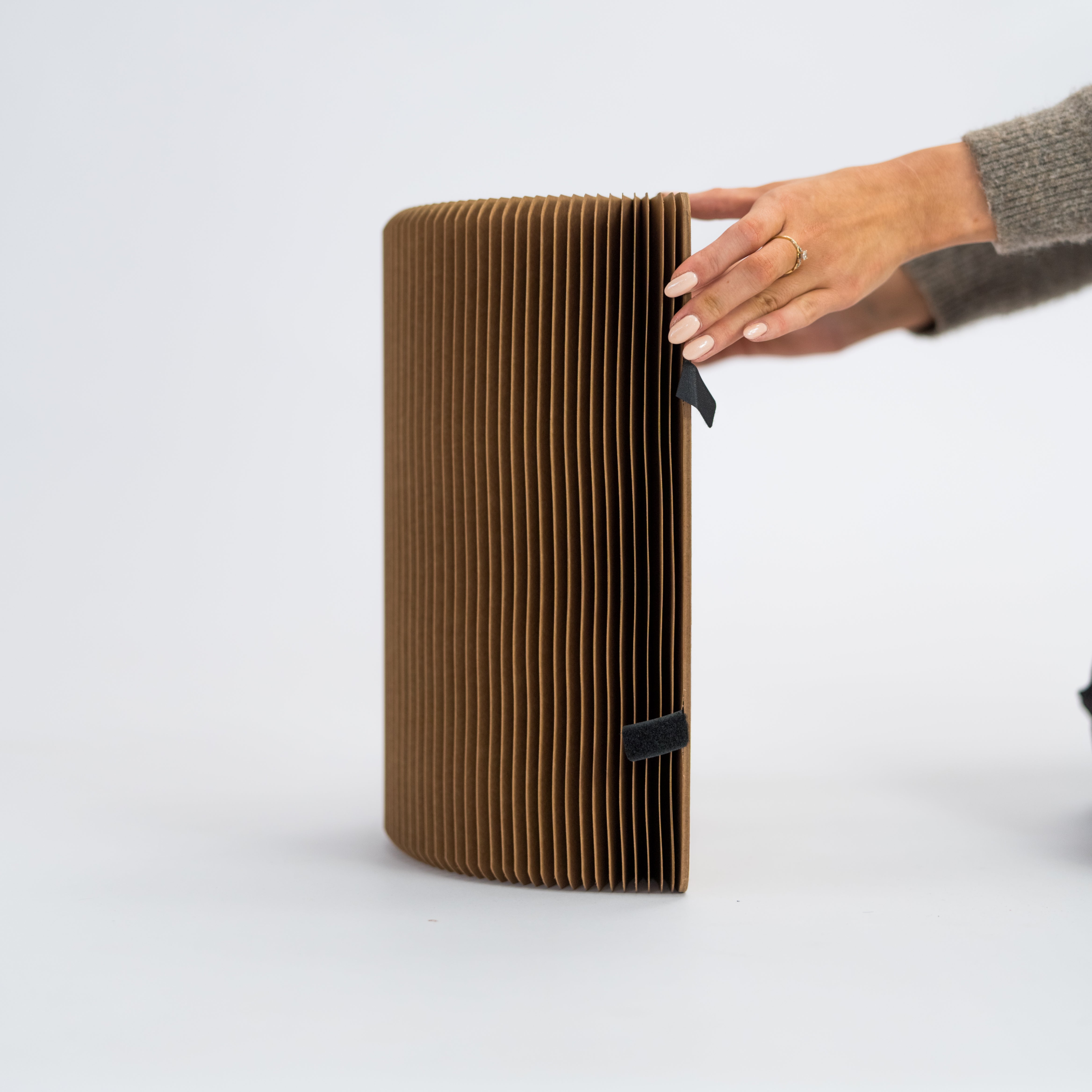 Concertina Paper Stool - Brown