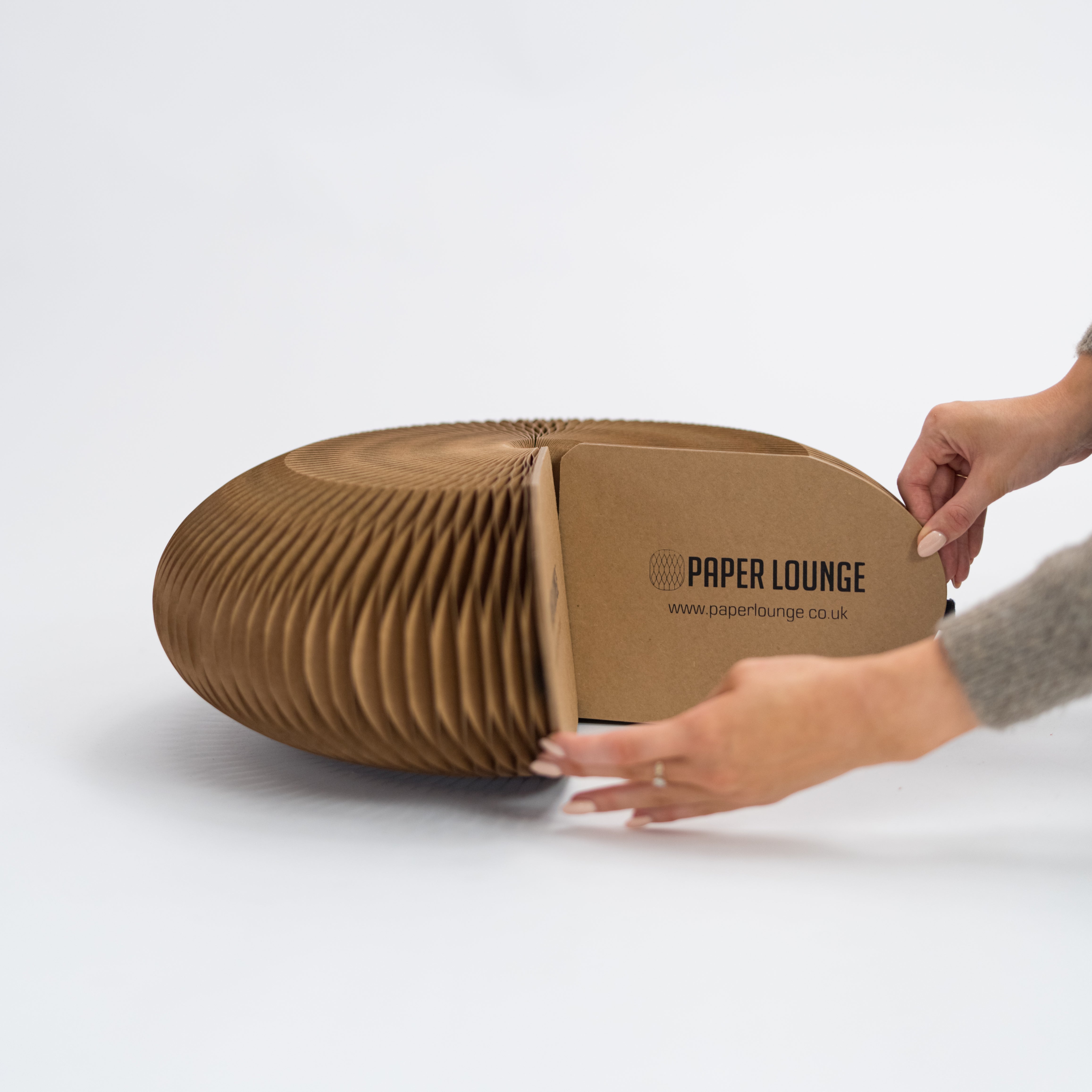 Paper Foot Stool - Brown
