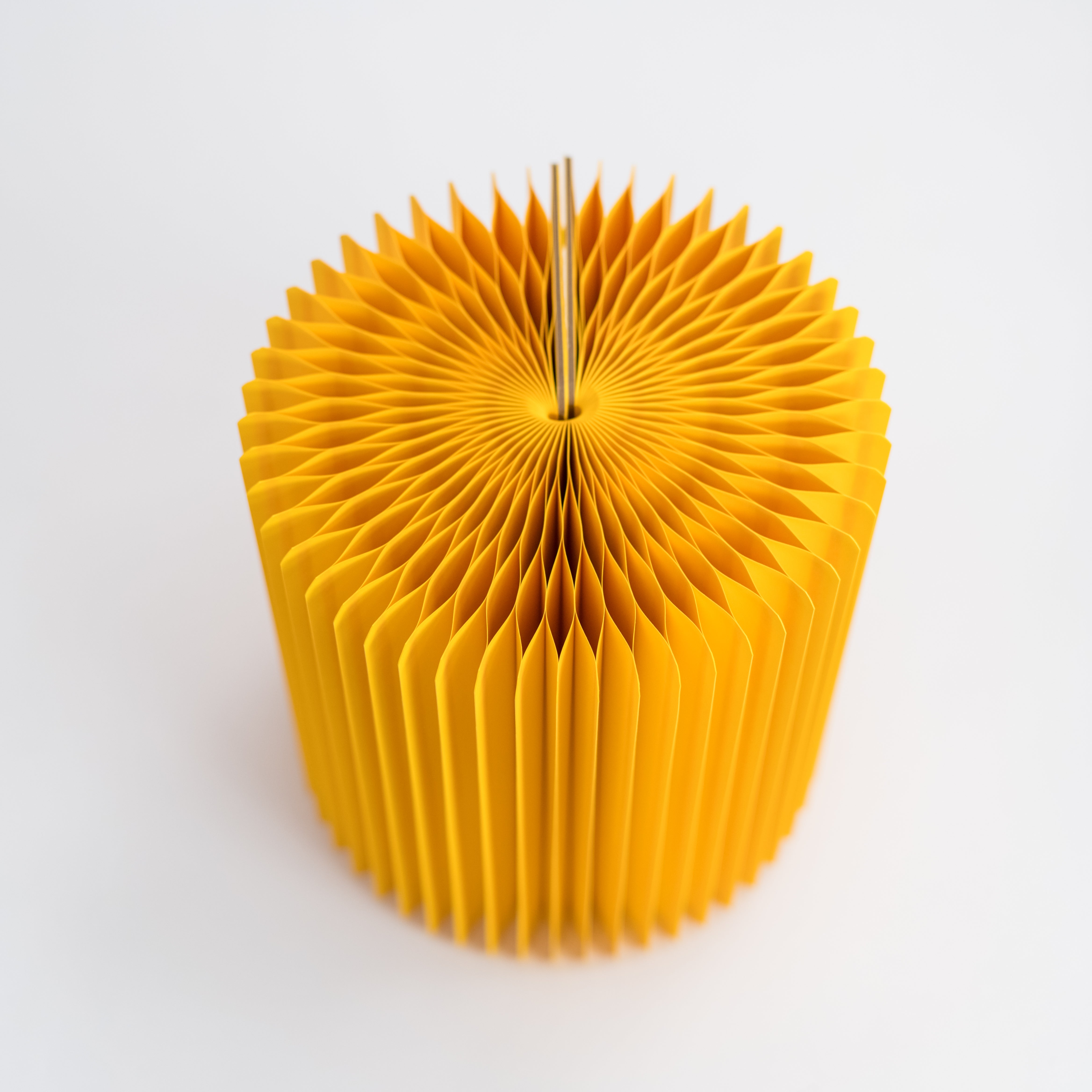 Concertina Paper Stool - Yellow