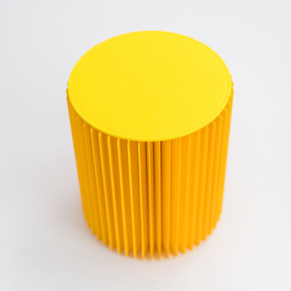 Concertina Paper Stool - Yellow