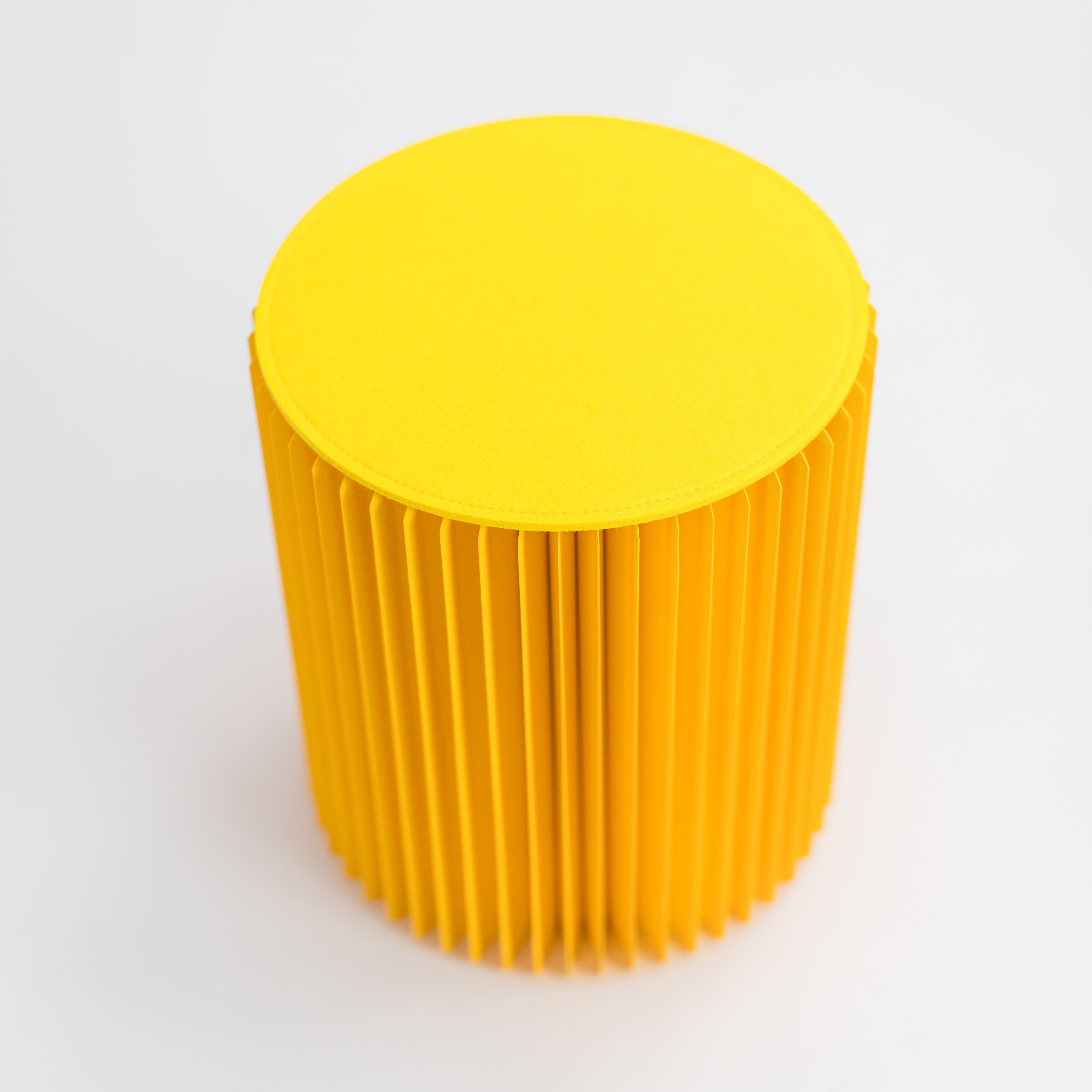 Concertina Paper Stool - Yellow