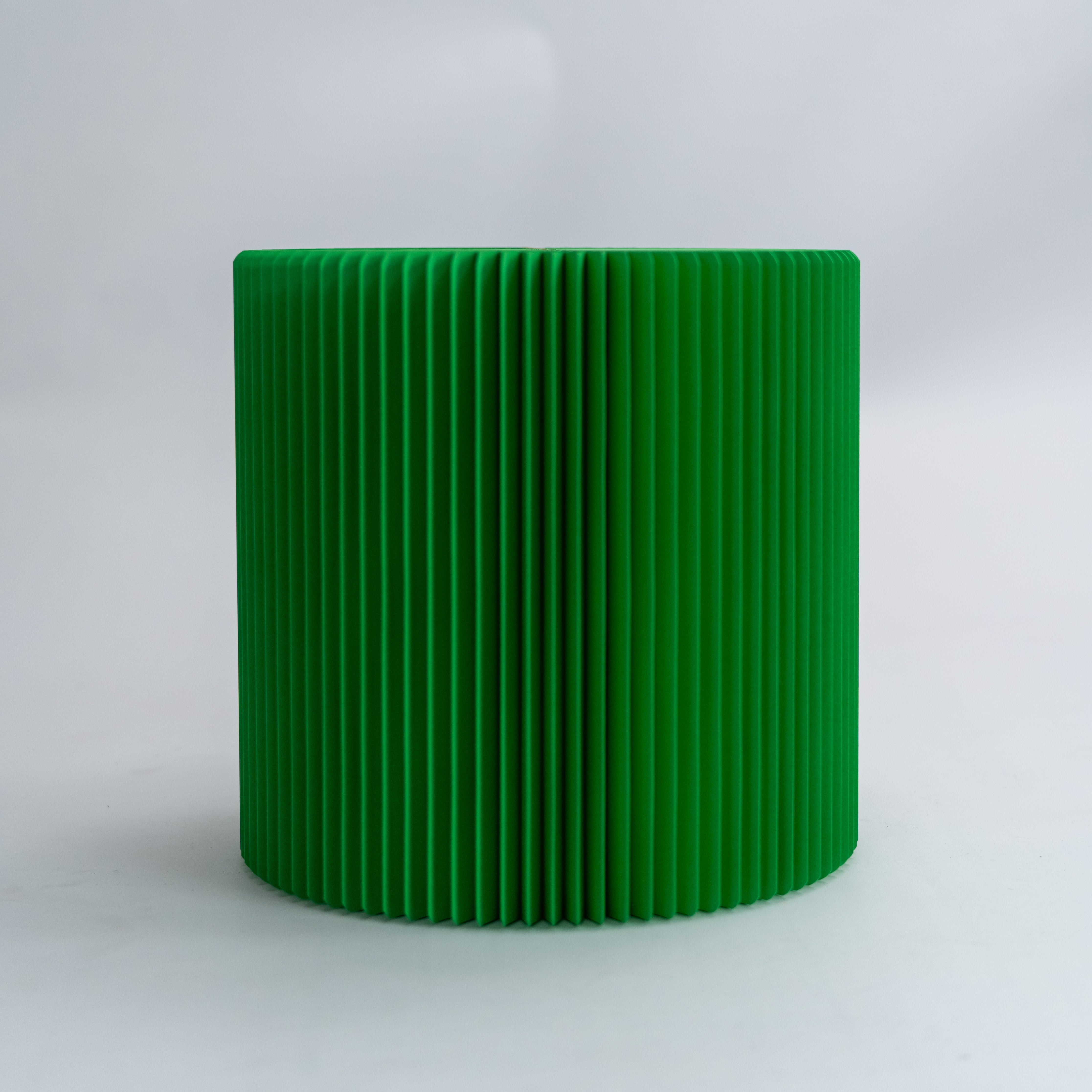 Foldable Circular Paper Table - Green