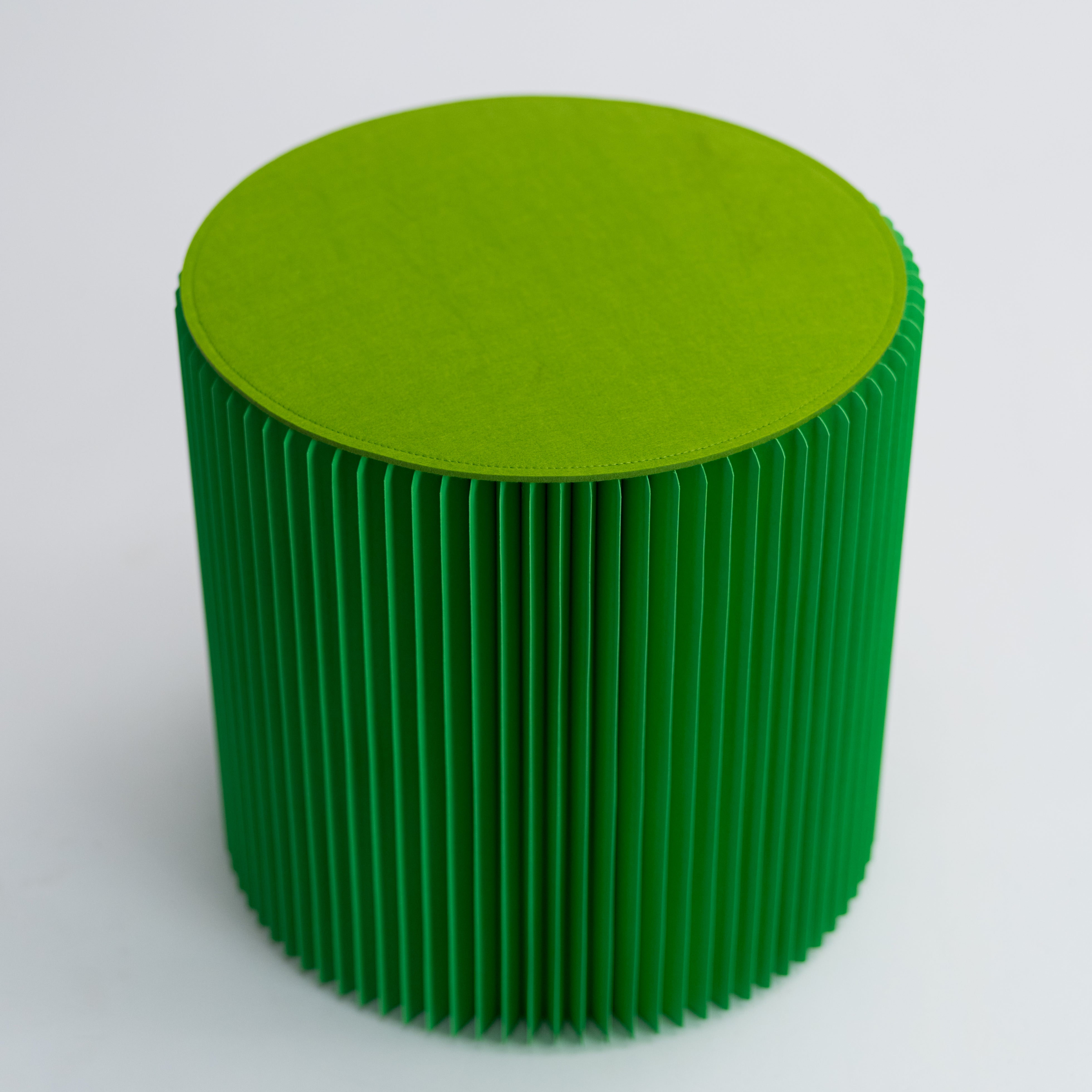 Foldable Circular Paper Table - Green