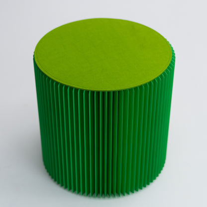 Foldable Circular Paper Table - Green