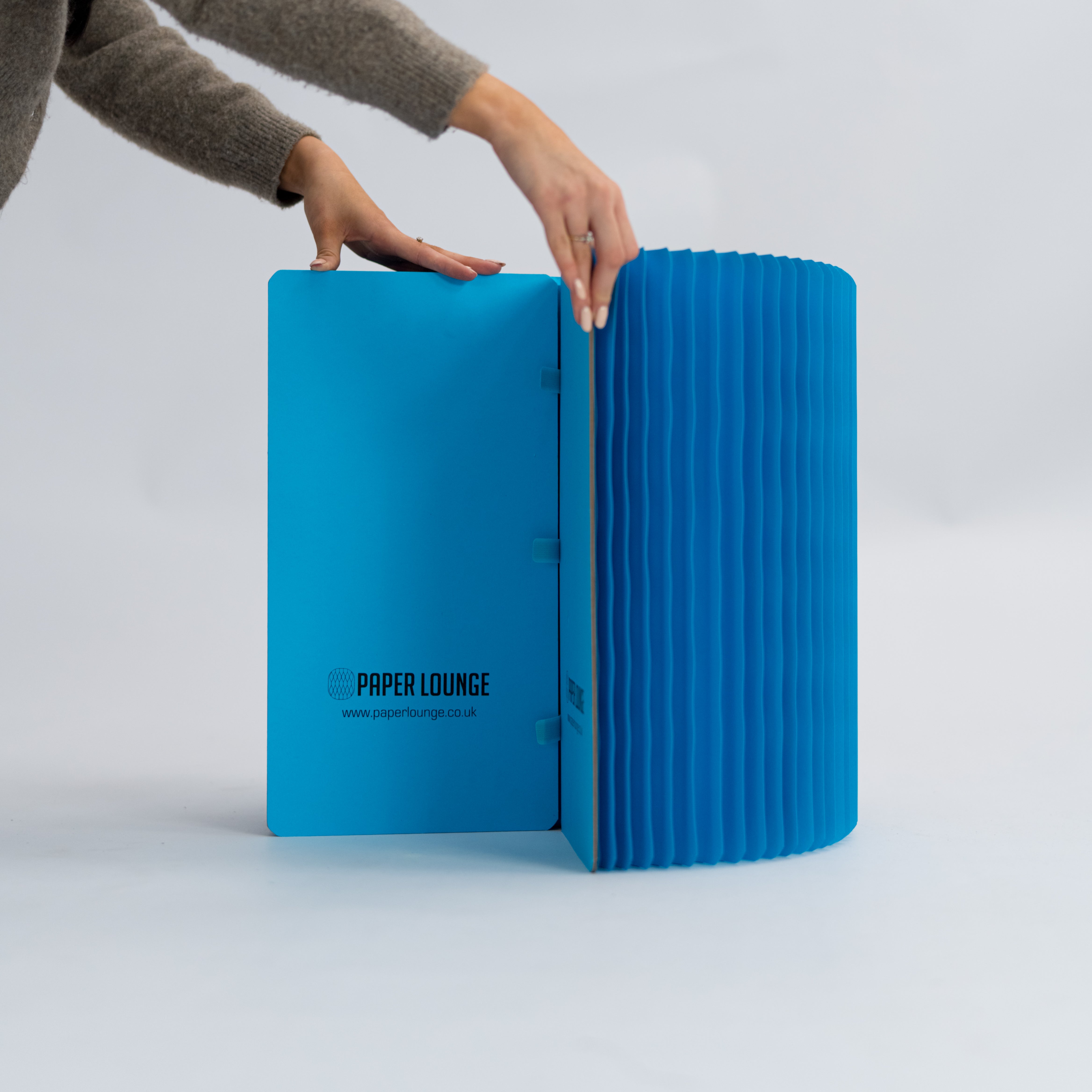 Foldable Circular Paper Table - Blue