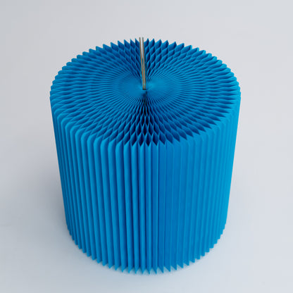 Foldable Circular Paper Table - Blue