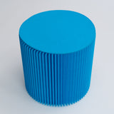 Foldable Circular Paper Table - Blue