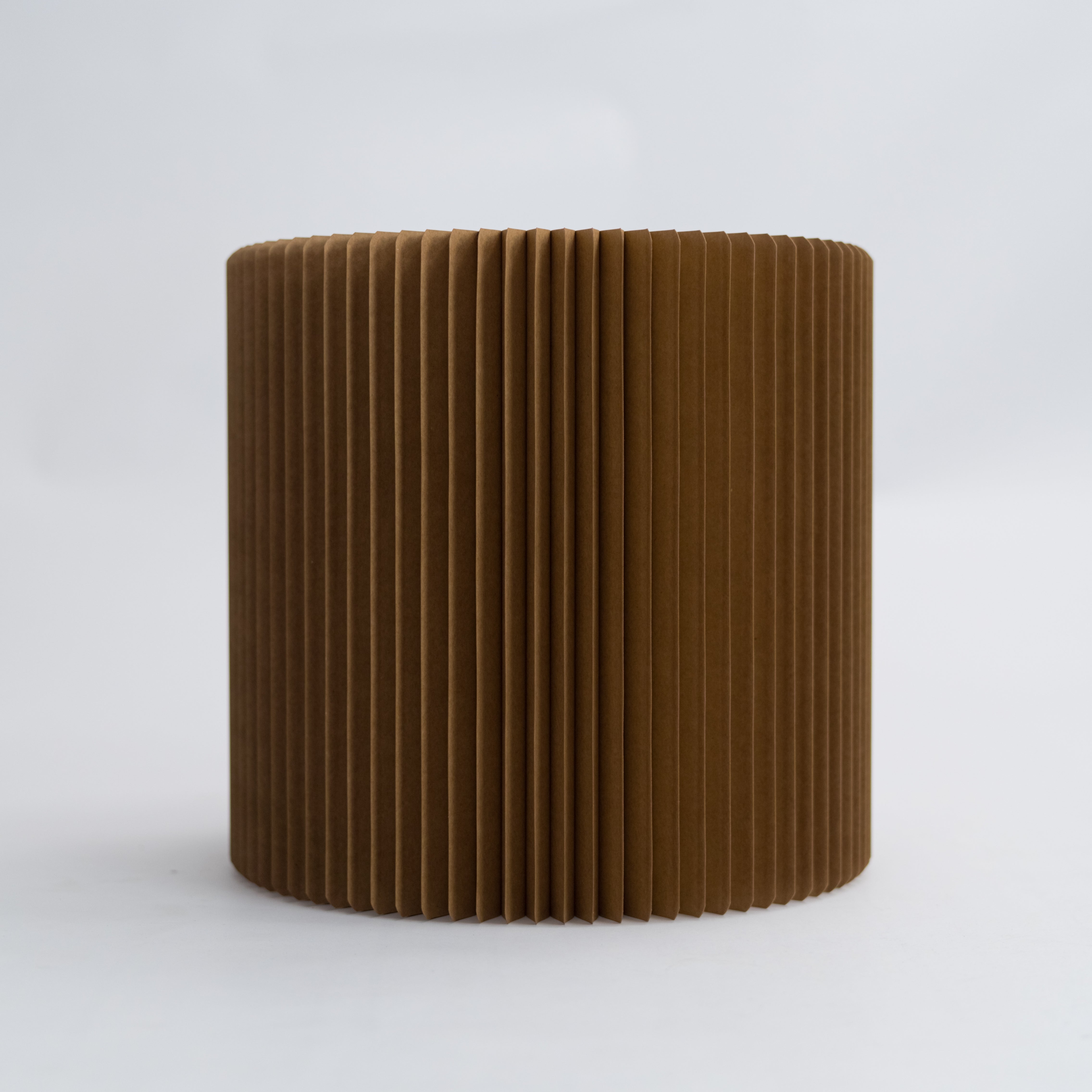 Foldable Circular Paper Table - Brown