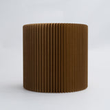 Foldable Circular Paper Table - Brown