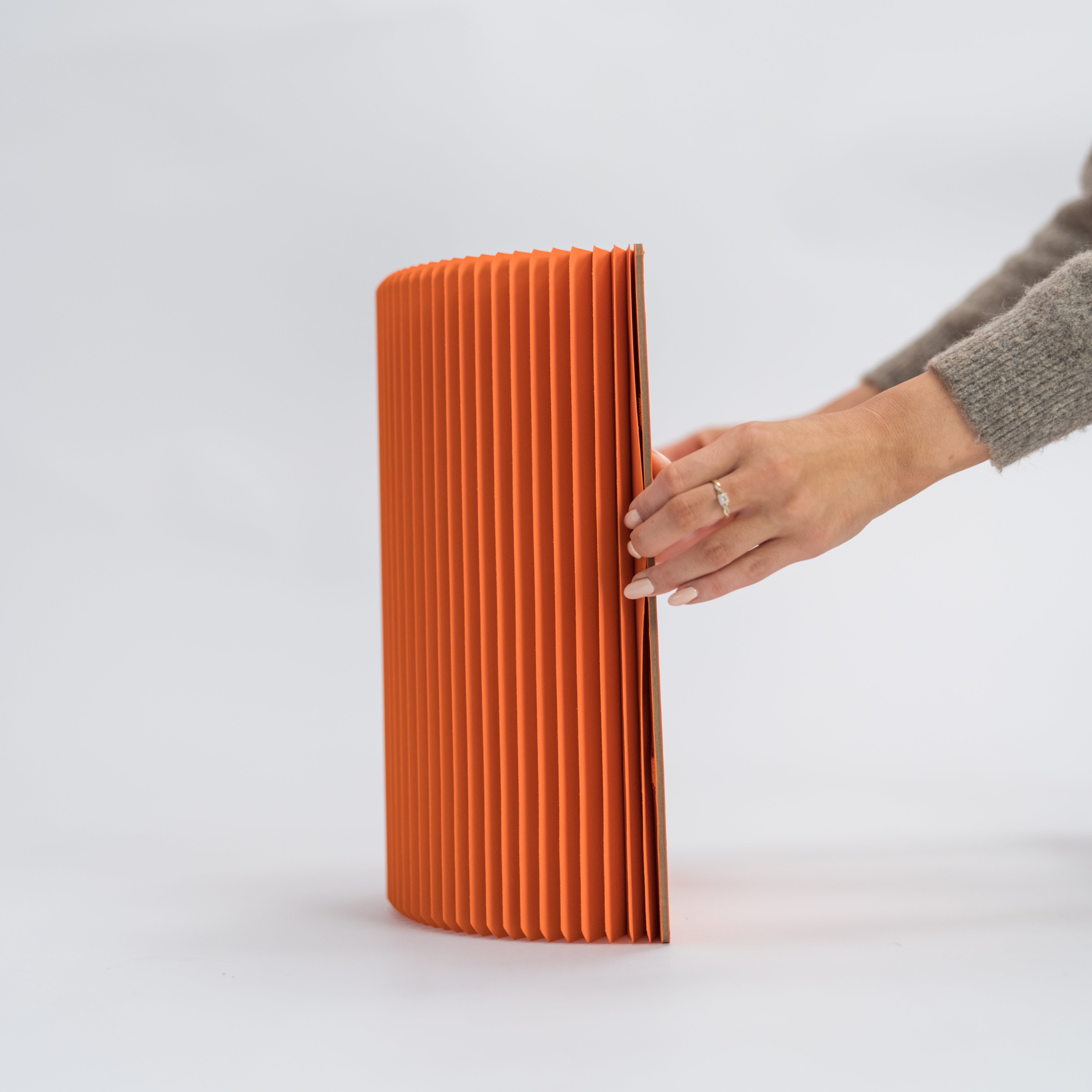 Concertina Paper Stool - Orange