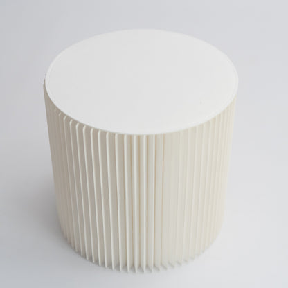 Foldable Circular Paper Table - White