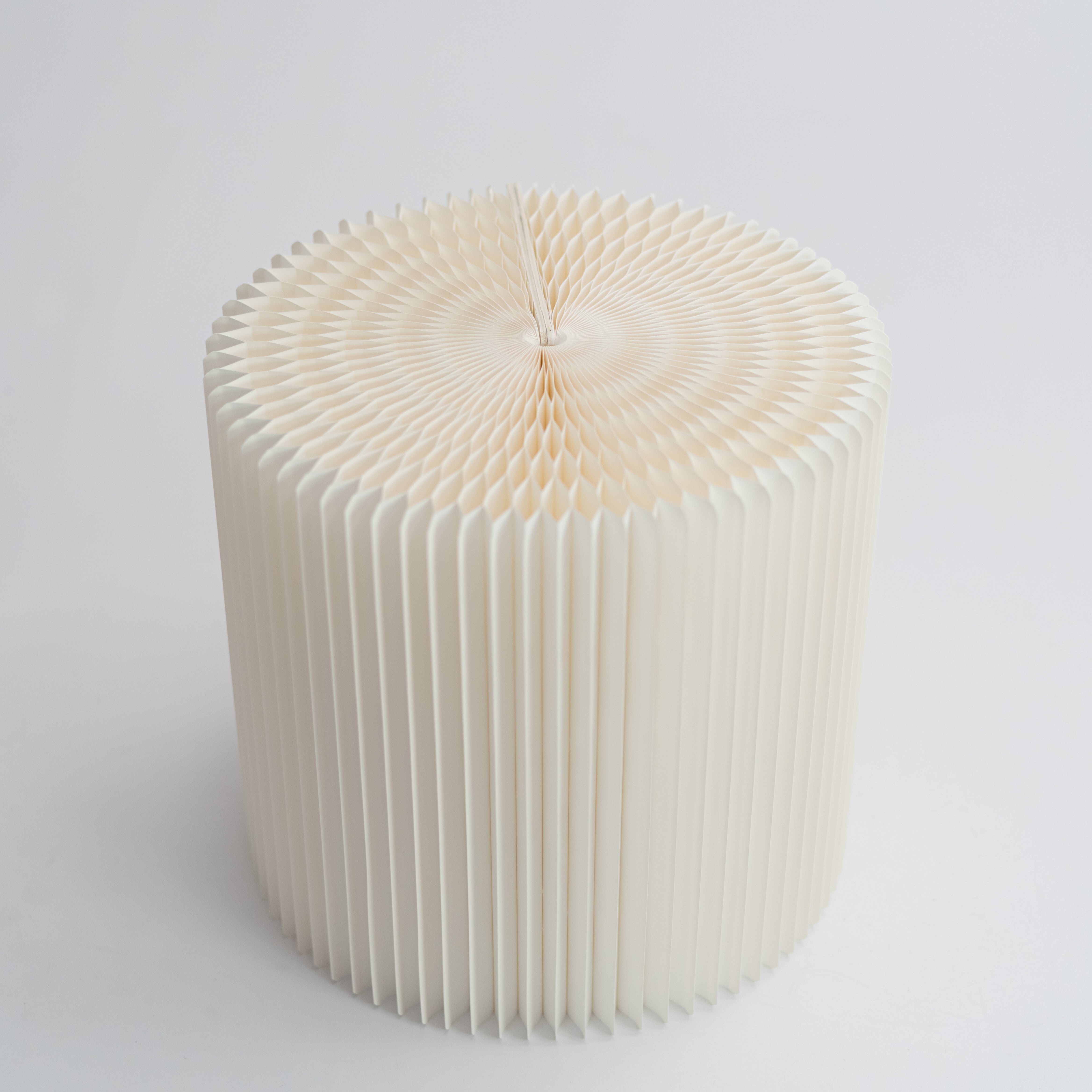 Foldable Circular Paper Table - White | Paper Lounge | UK