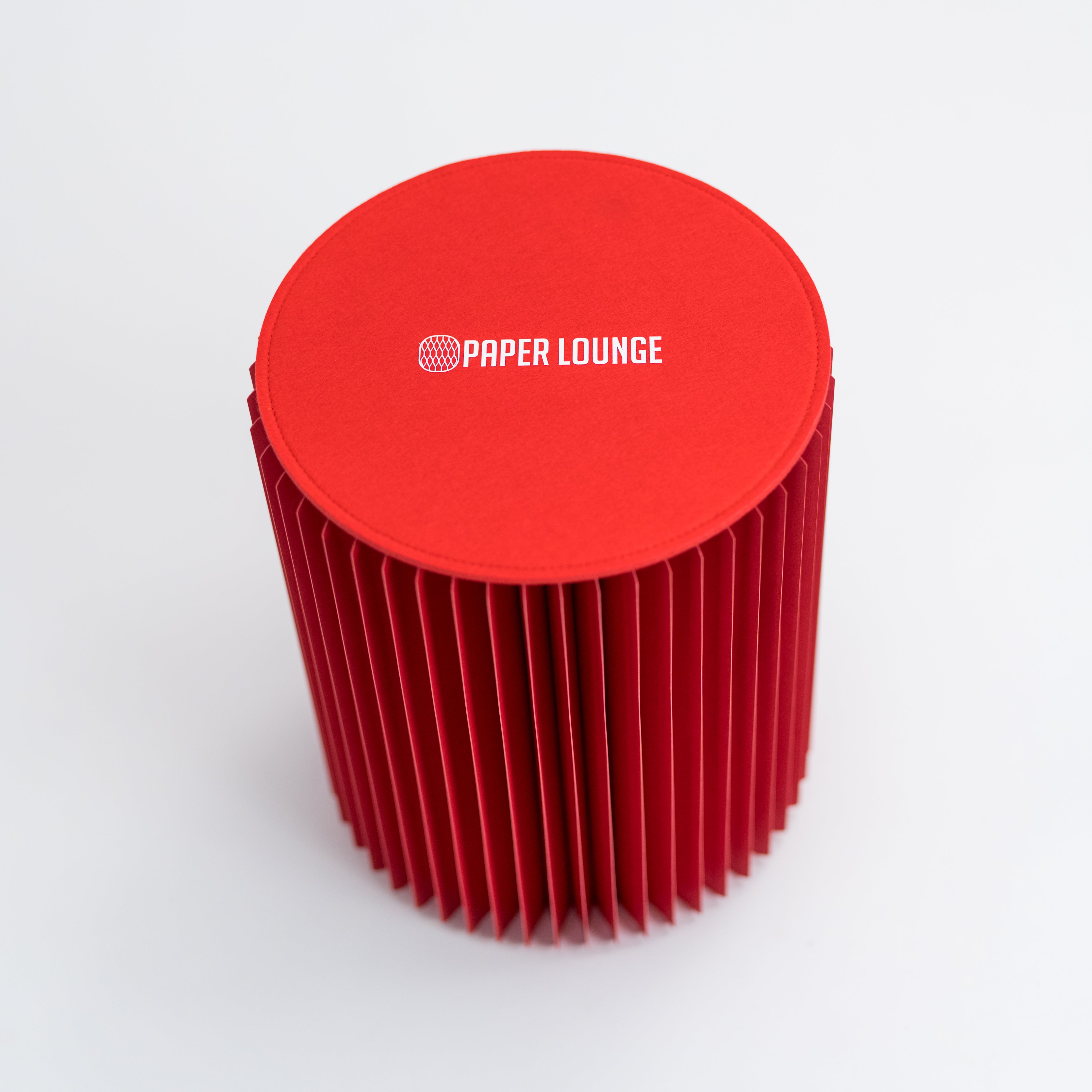 Concertina Paper Stool - Red
