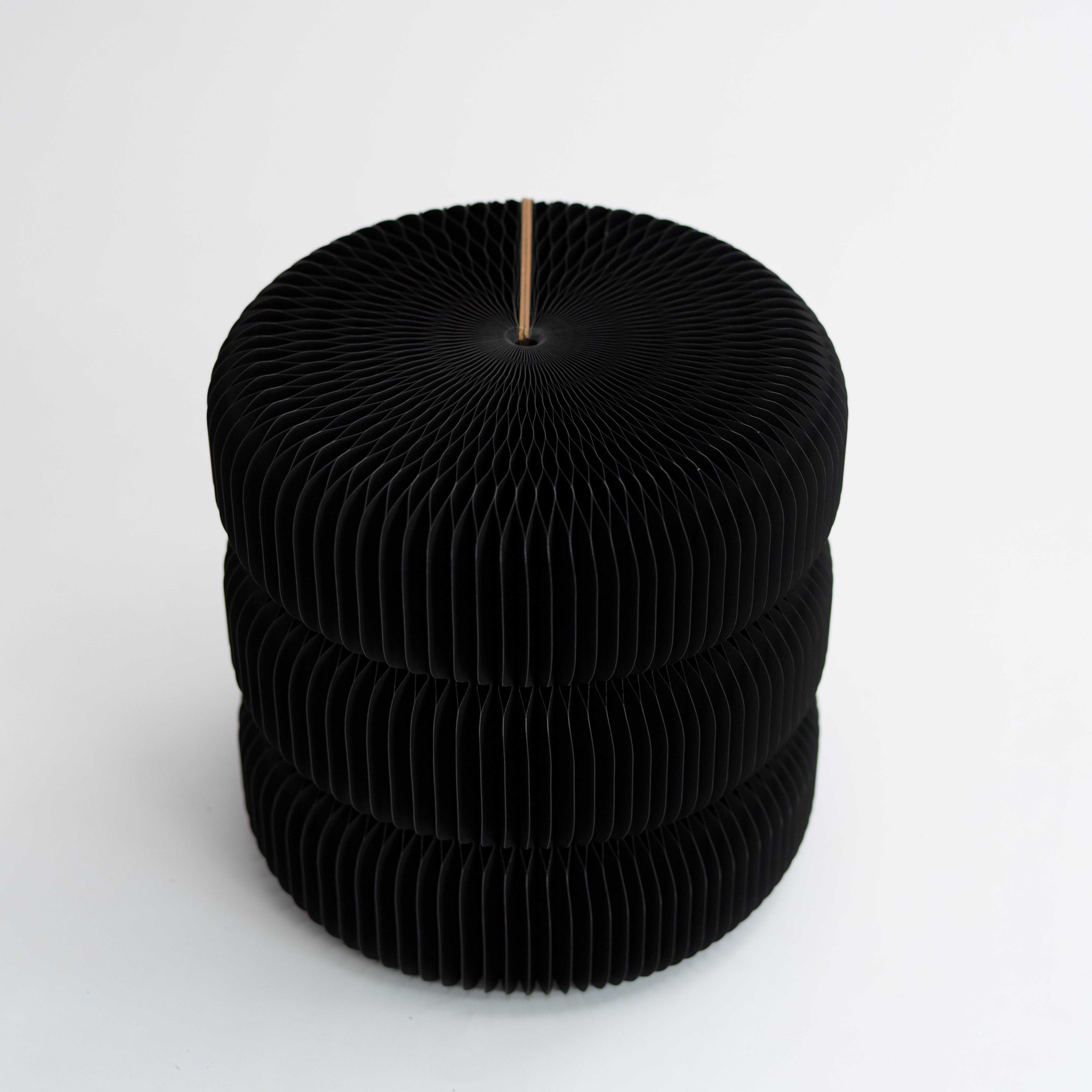 Fluted Paper Table- Black