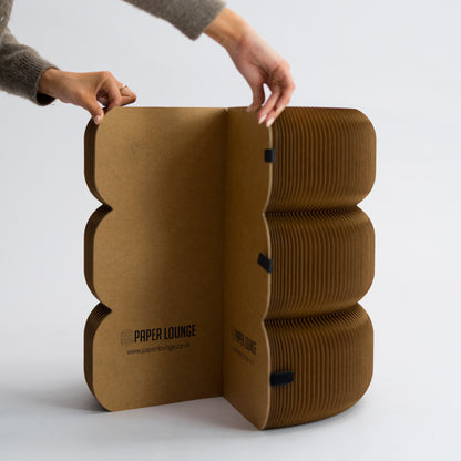 Fluted Paper Table- Brown