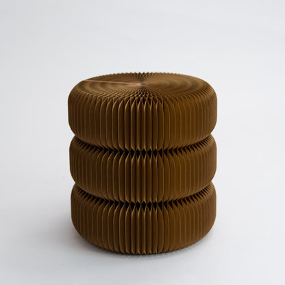 Fluted Paper Table- Brown