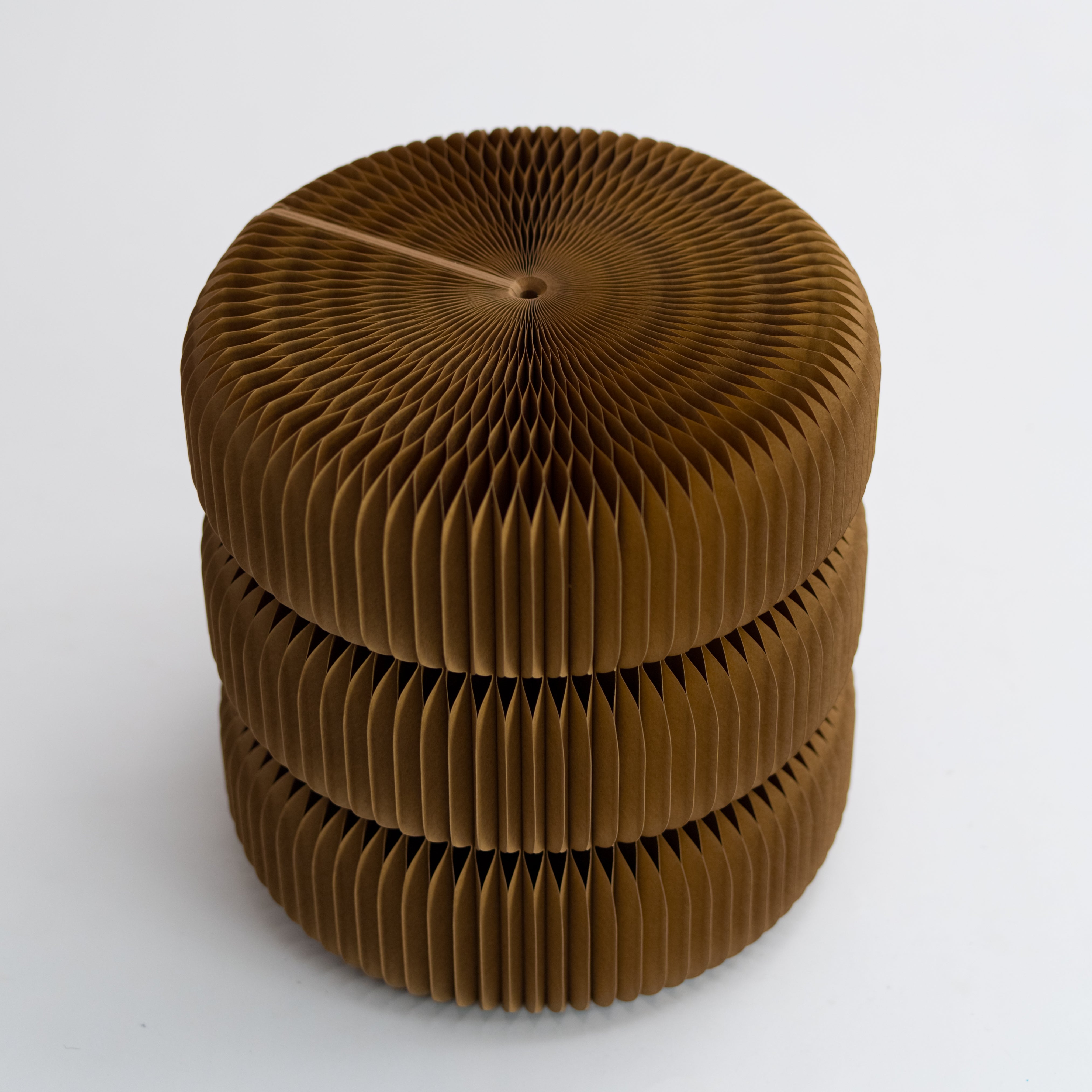 Fluted Paper Table- Brown