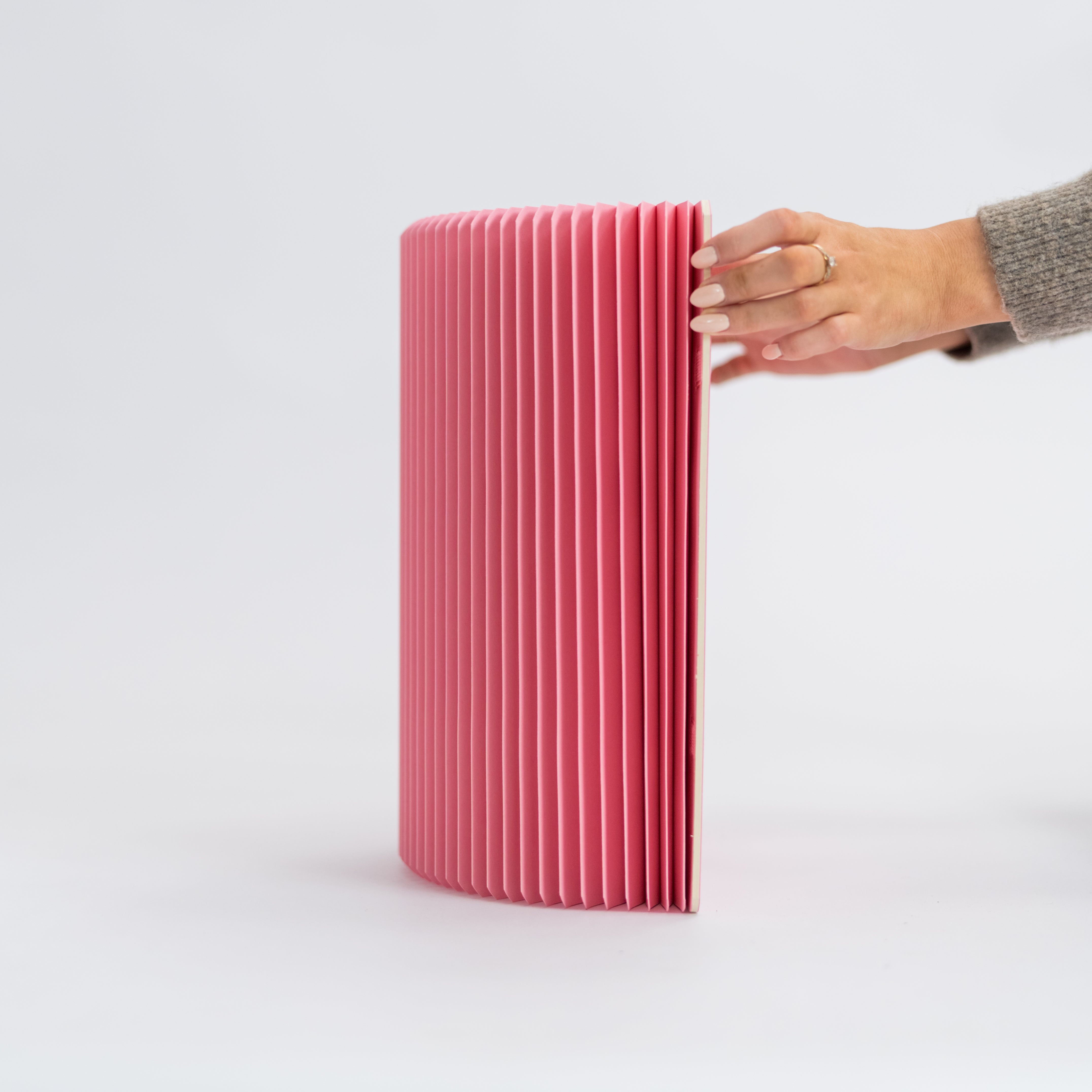 Concertina Paper Stool - Pink