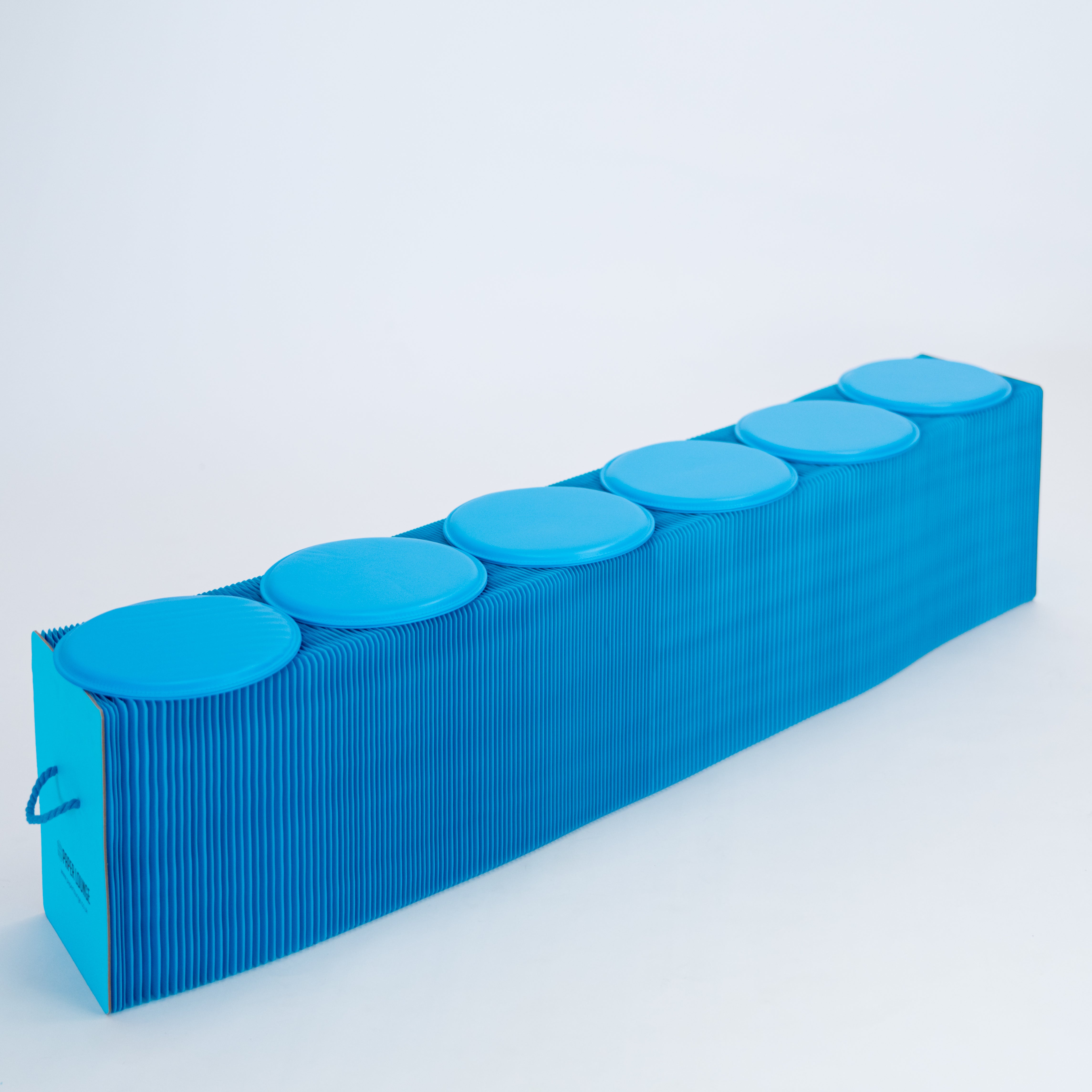 Foldable Paper Bench - Blue