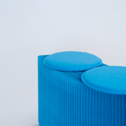 Foldable Paper Bench - Blue