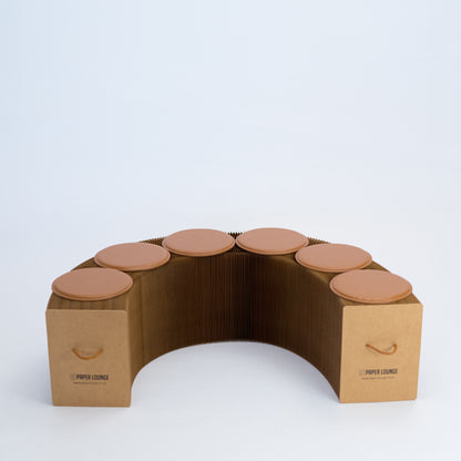 Foldable Paper Bench - Brown