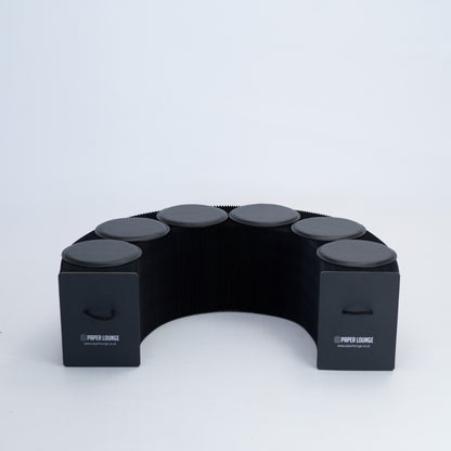 Foldable Paper Bench - Black