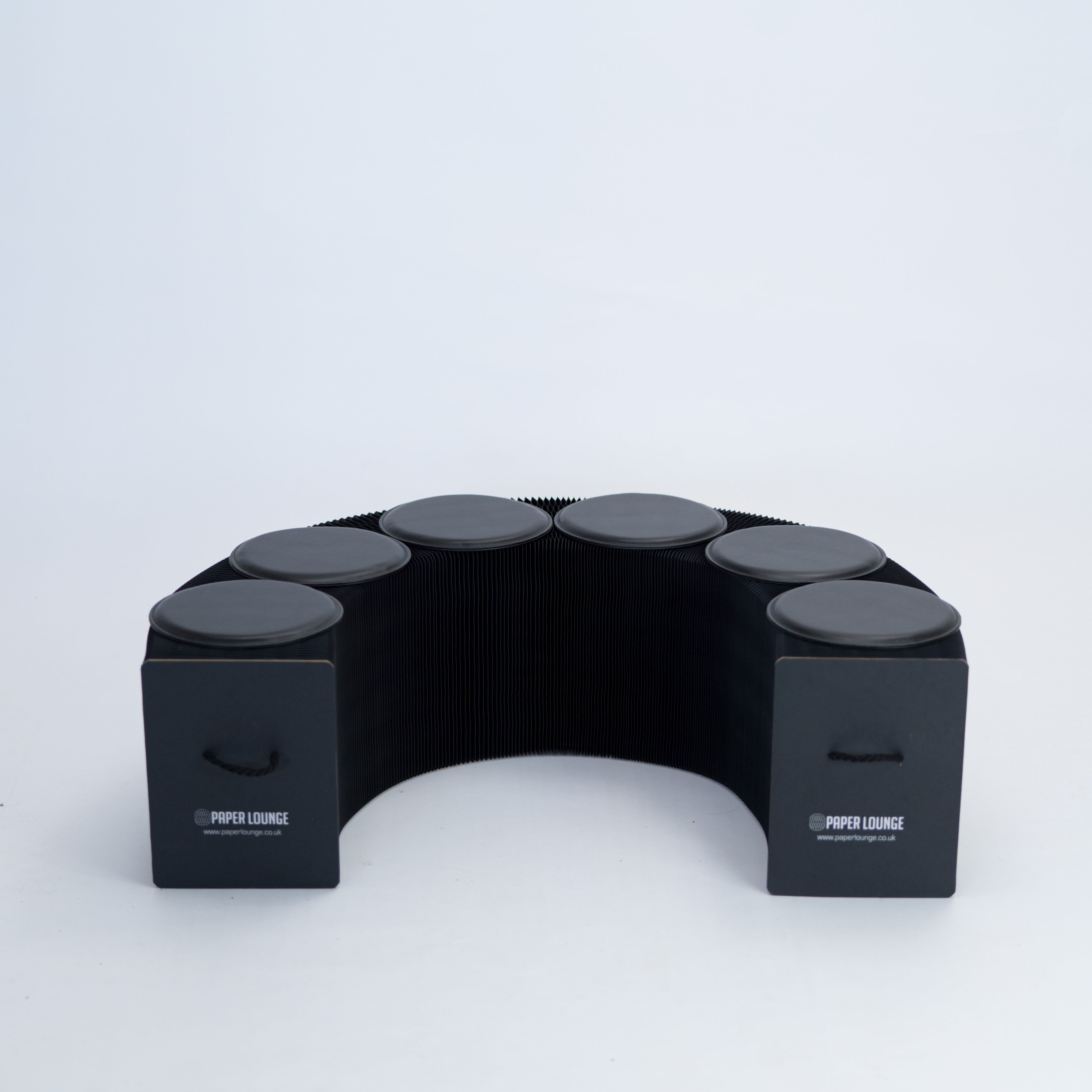 Foldable Paper Bench - Black