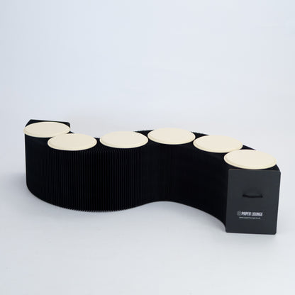 Foldable Paper Bench - Black