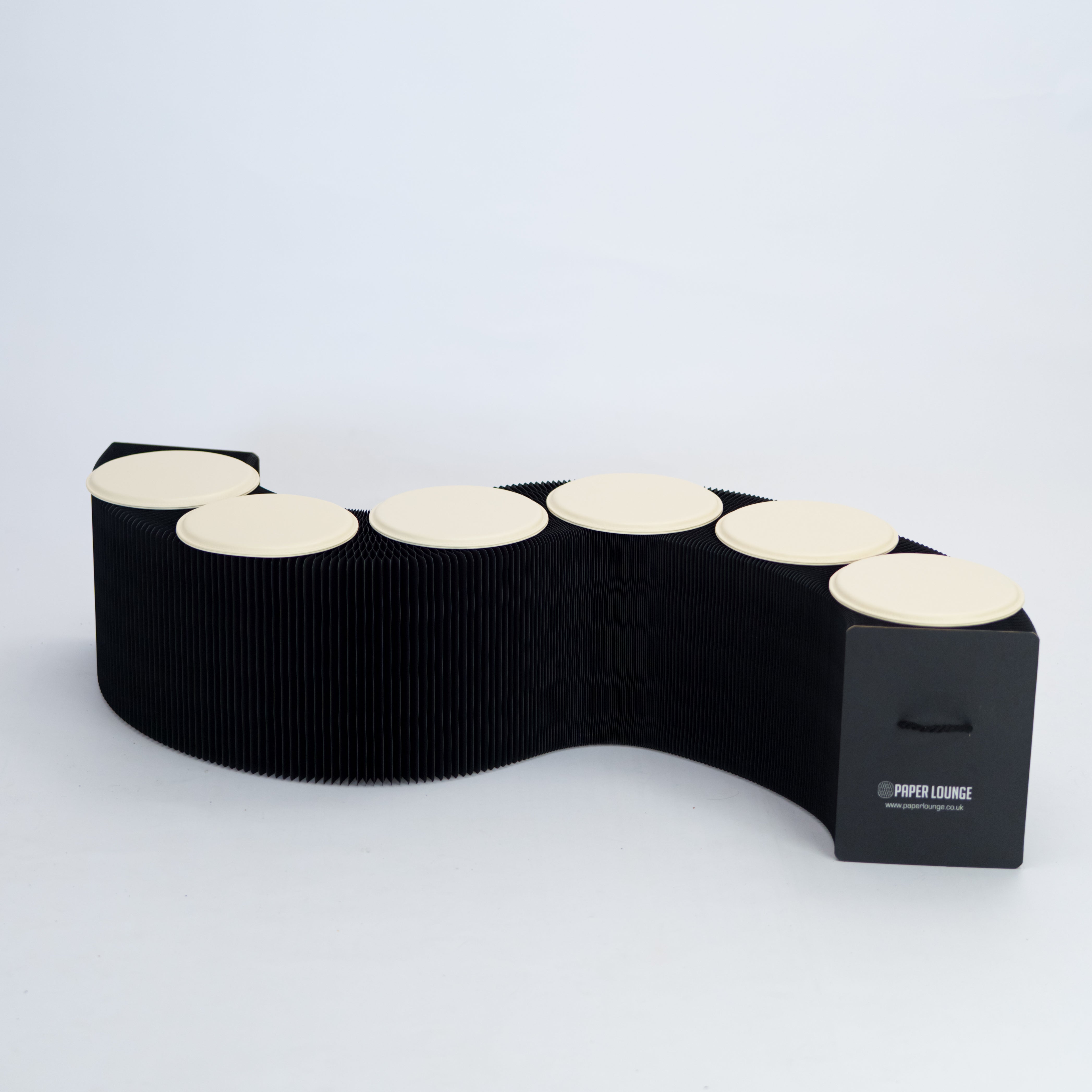 Foldable Paper Bench - Black