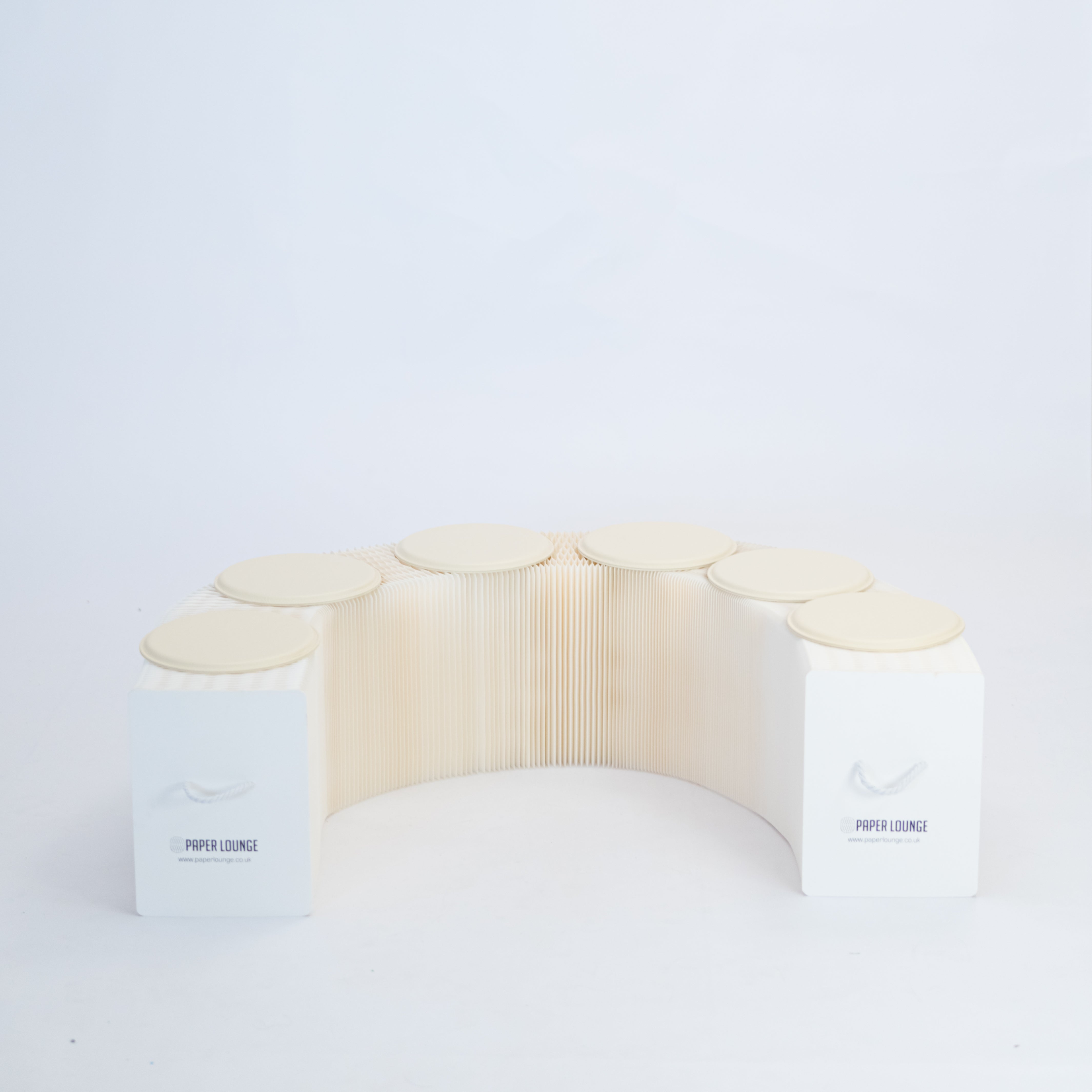Foldable Paper Bench - White