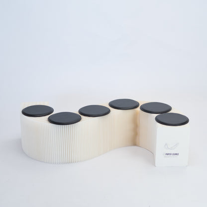 Foldable Paper Bench - White