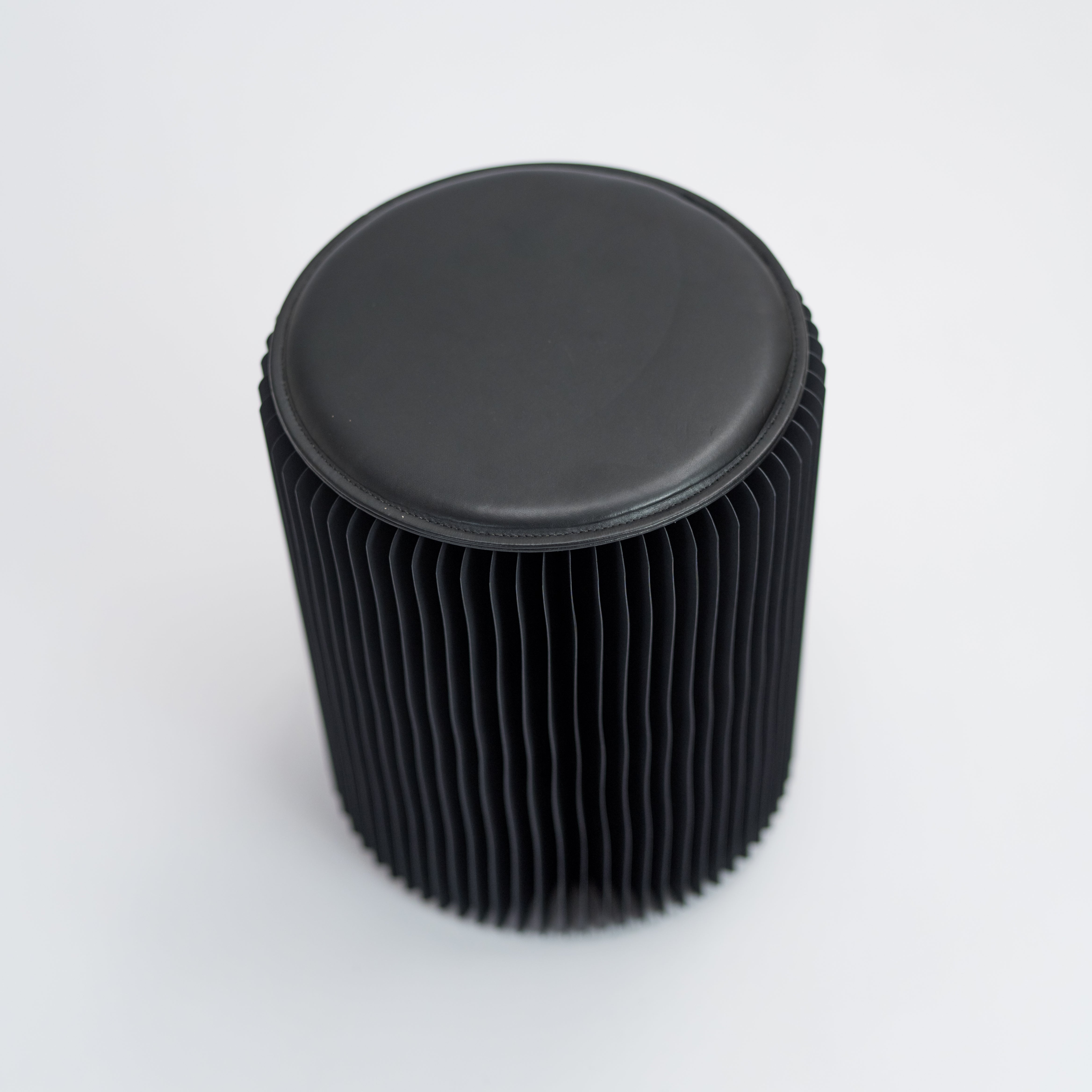 Concertina Paper Stool - Black