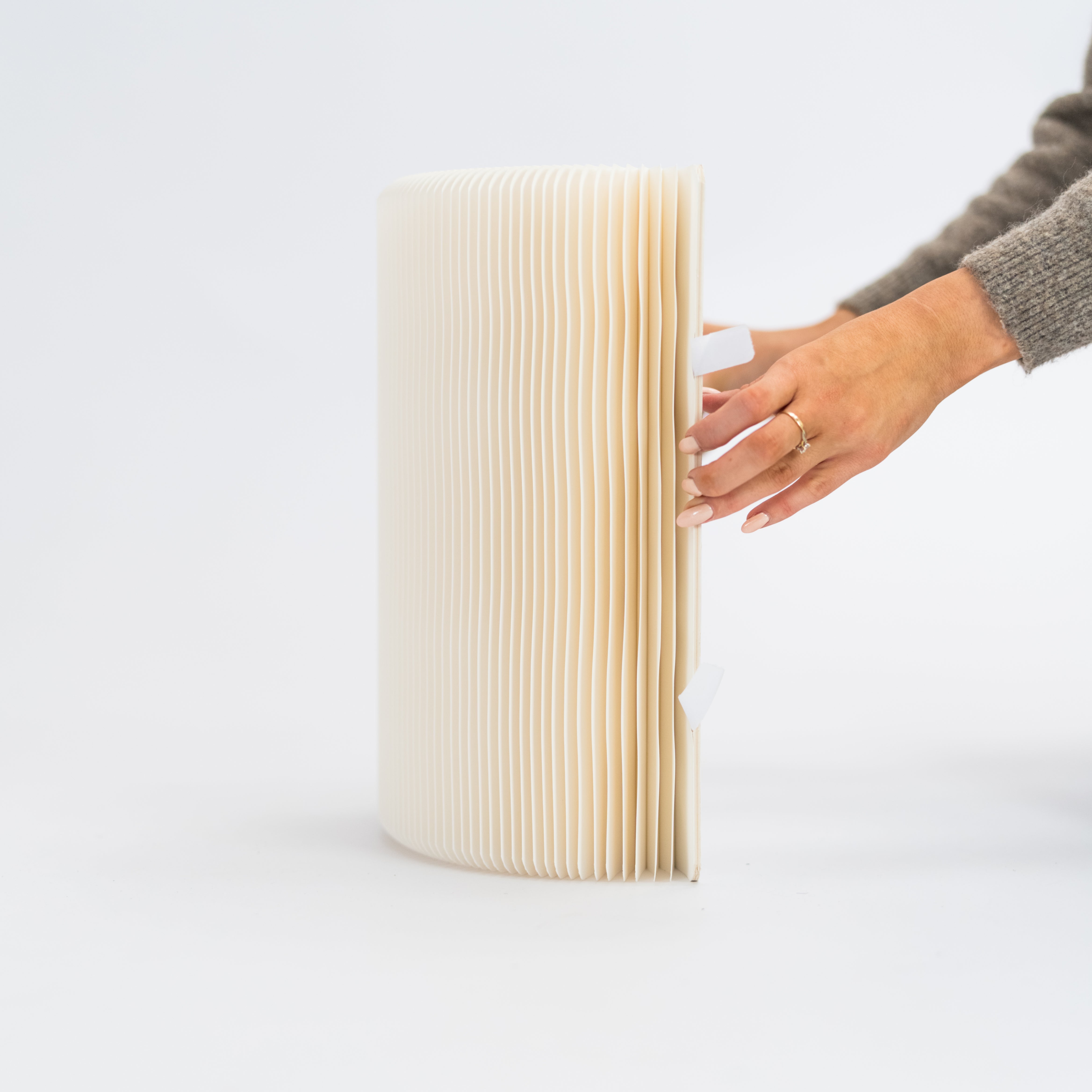 Concertina Paper Stool - White