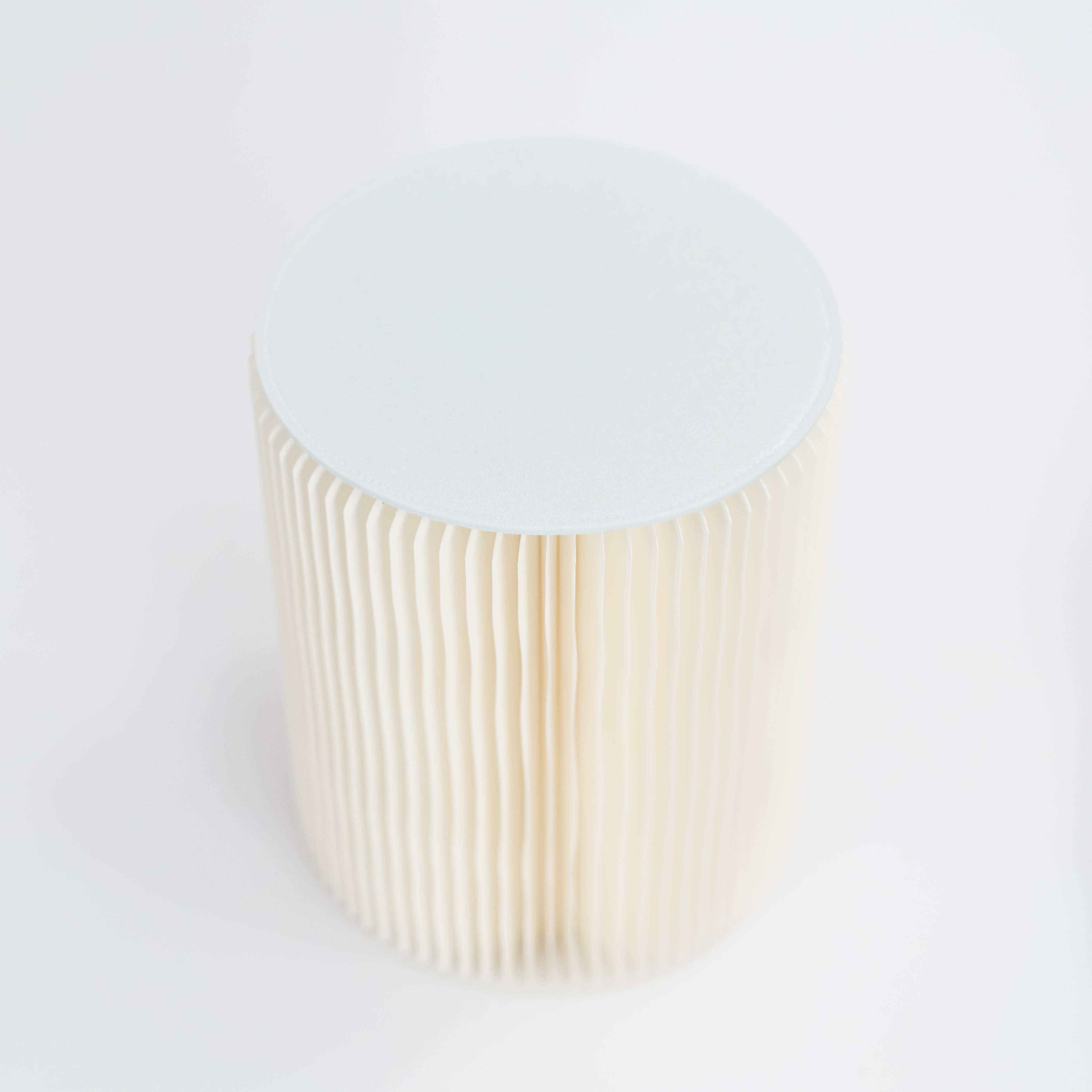 Concertina Paper Stool - White