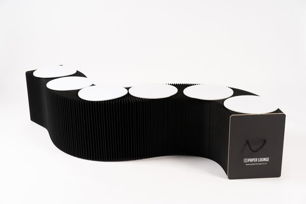 Foldable Paper Bench - Black