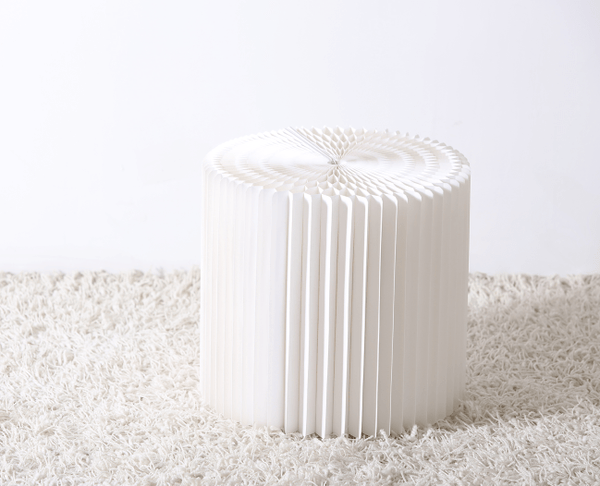 Concertina Paper Stool - White - Paper Lounge
