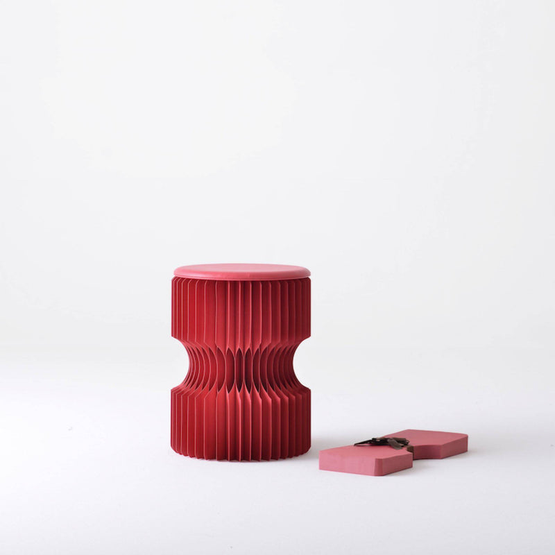 Diablo Paper Stool - Red - Paper Lounge