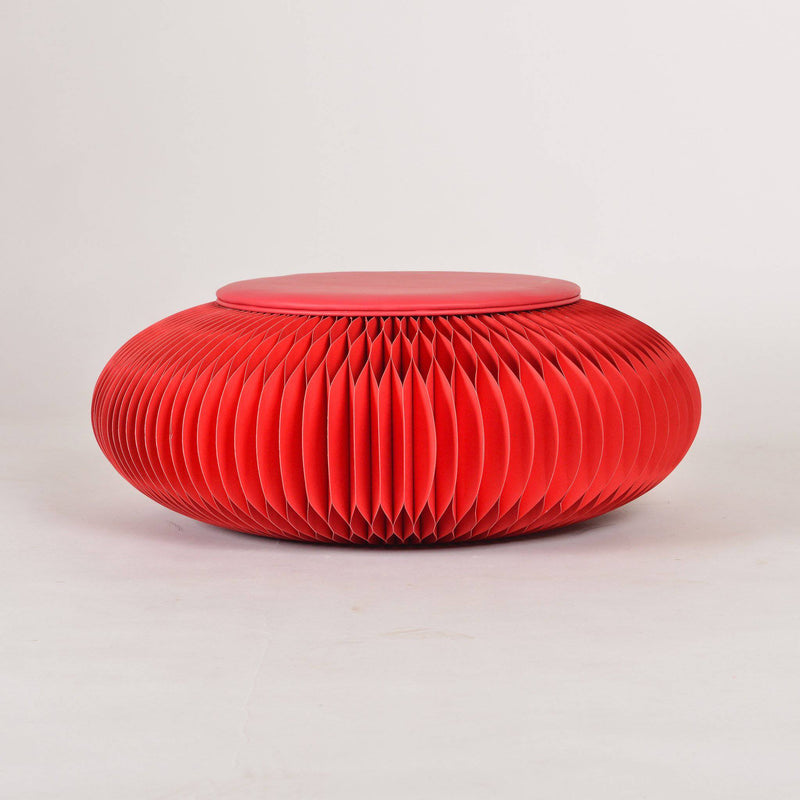 Paper Foot Stool - Red - Paper Lounge