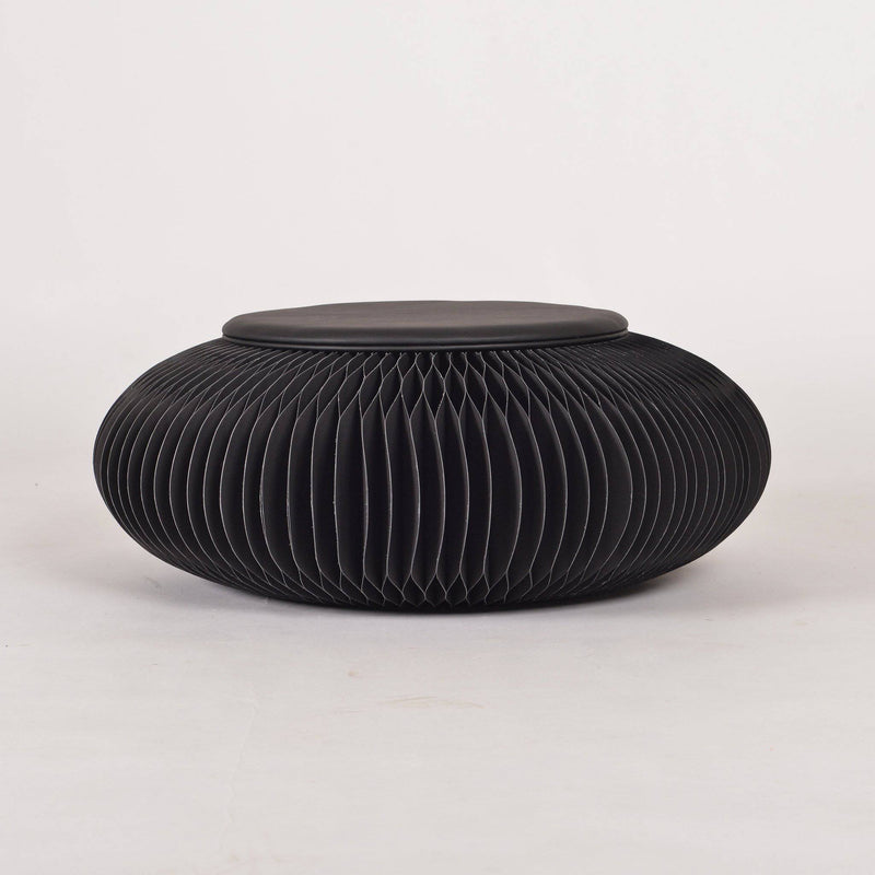 Paper Foot Stool - Black - Paper Lounge