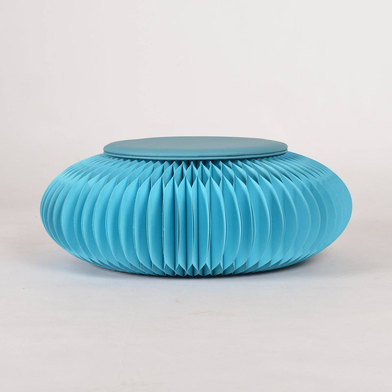 Paper Foot Stool - Blue - Paper Lounge