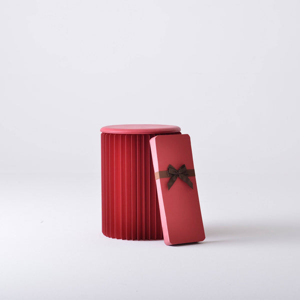 Concertina Paper Stool - Red - Paper Lounge