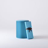 Concertina Paper Stool - Blue - Paper Lounge