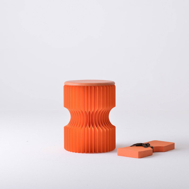 Diablo Paper Stool - Orange - Paper Lounge