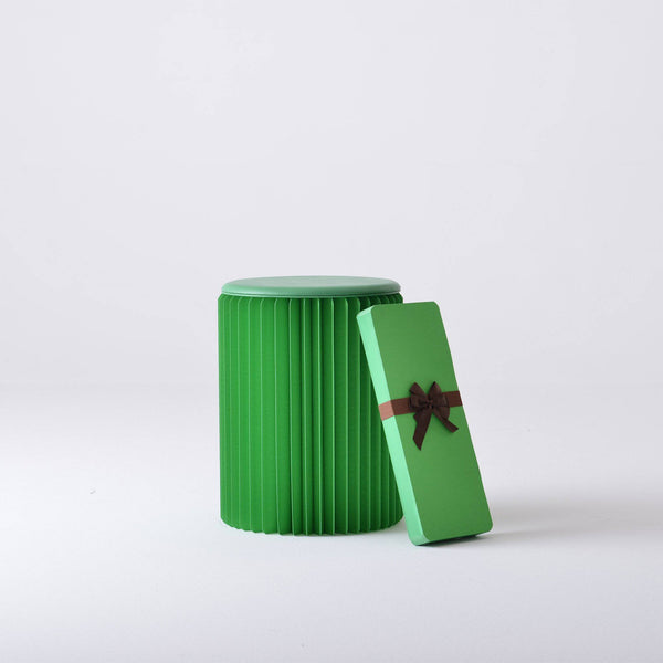 Concertina Paper Stool - Green - Paper Lounge