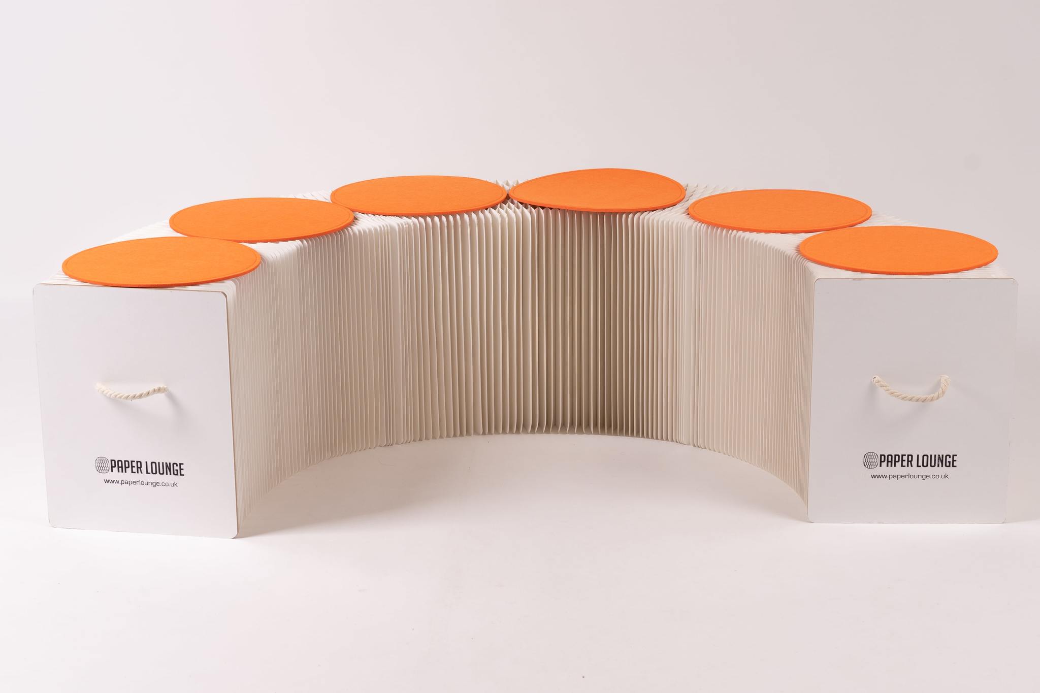 Paper Color Bench White Foldable Paper Bench UK | Paper Lounge